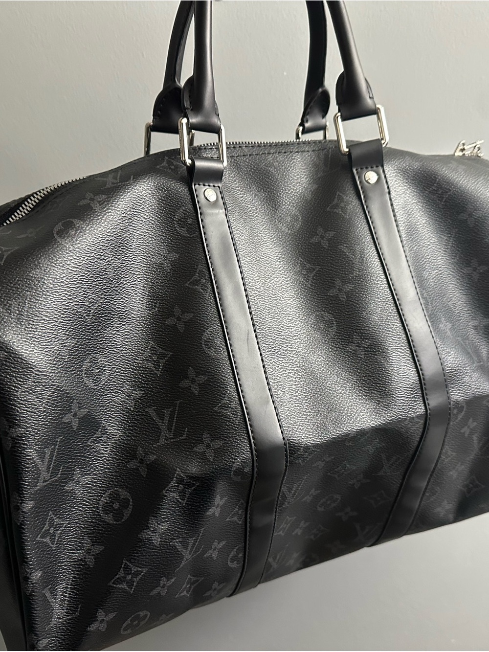 Louis Vuitton Black Monogram Duffel Bag